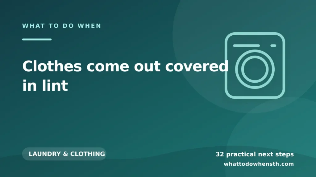 What to do when clothes come out covered in lint