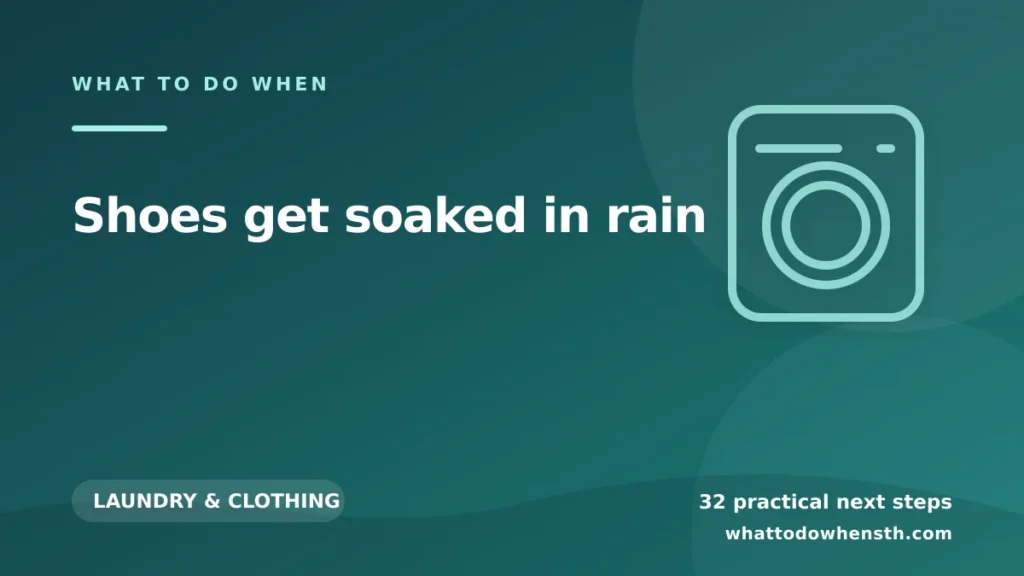 What to do when shoes get soaked in rain