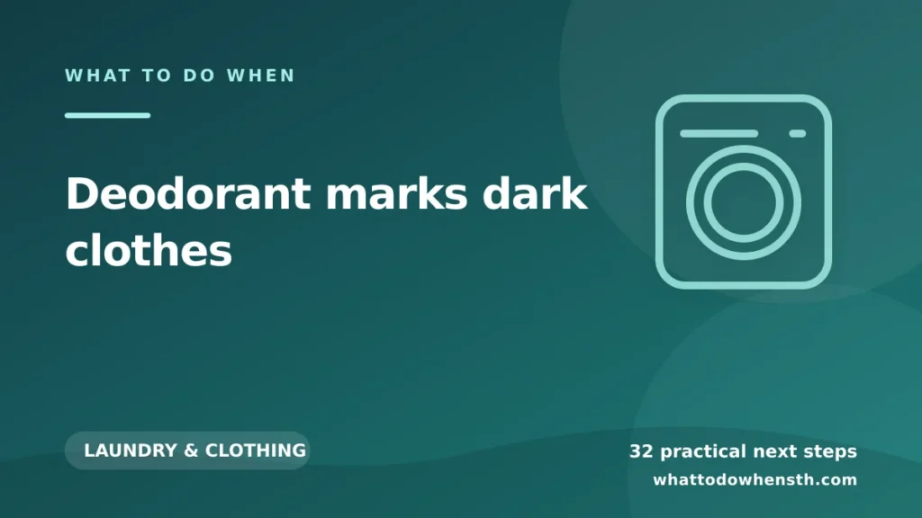 What to do when deodorant marks dark clothes