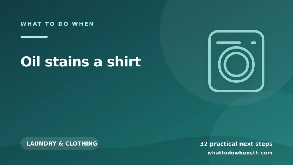 What to do when oil stains a shirt