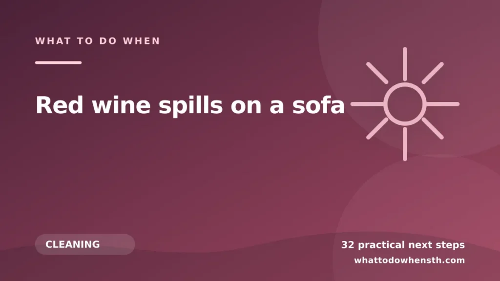 What to do when red wine spills on a sofa