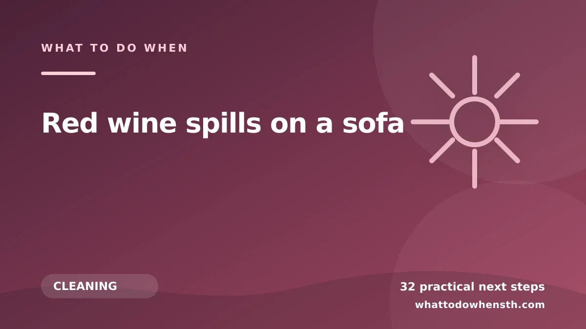 What to do when red wine spills on a sofa